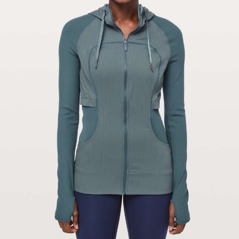 Lululemon Petrol Blue Rib Sleeve Dance Studio Jacket 4